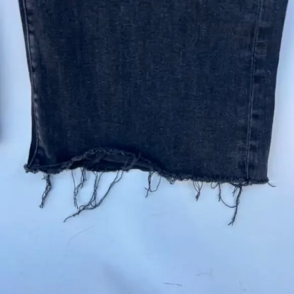DL1961 Denim Jeans Bridget Boot Cut 31.5” Raw Hem Charcoal Grecian 30 Flare